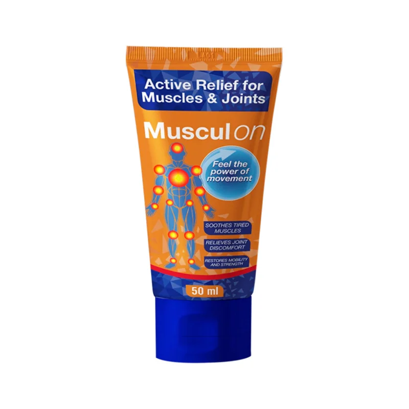 Musculon — tube de crème 50 ml, vue rapprochée
